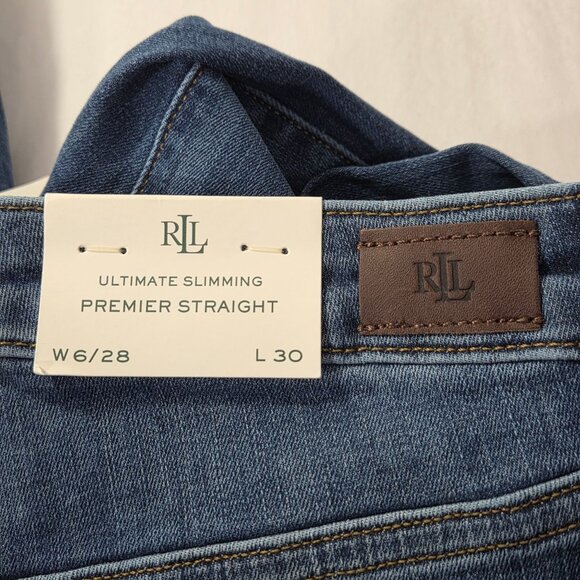 NWT Lauren Ralph Lauren Ultimate Slimming Premier Straight Jeans - Picture 6 of 8